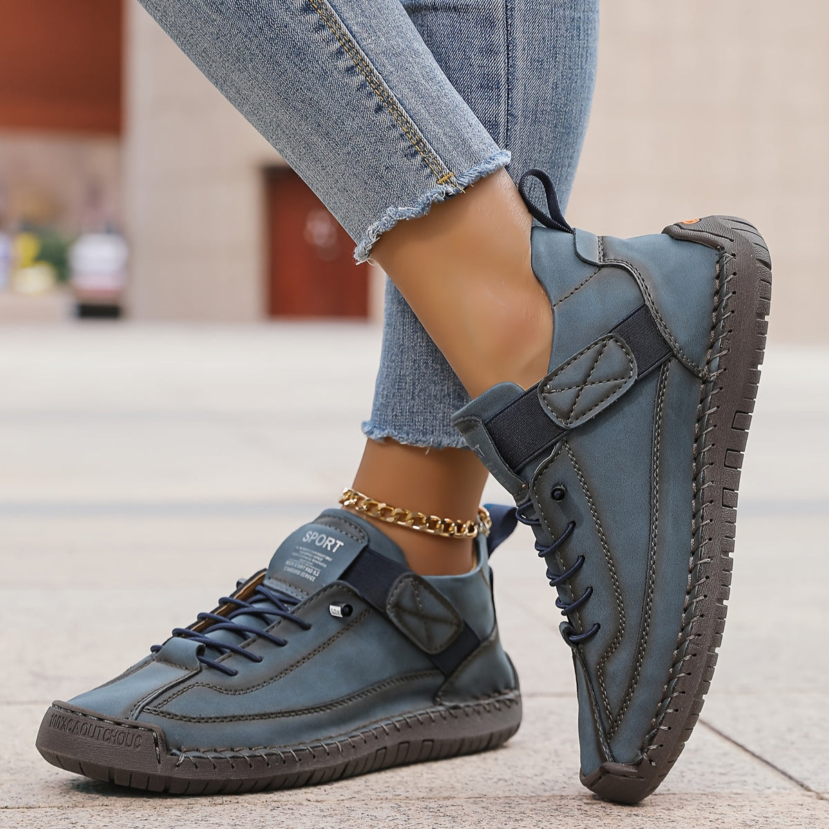 Women's Hand-Stitched Retro-Style Boots – Khaki