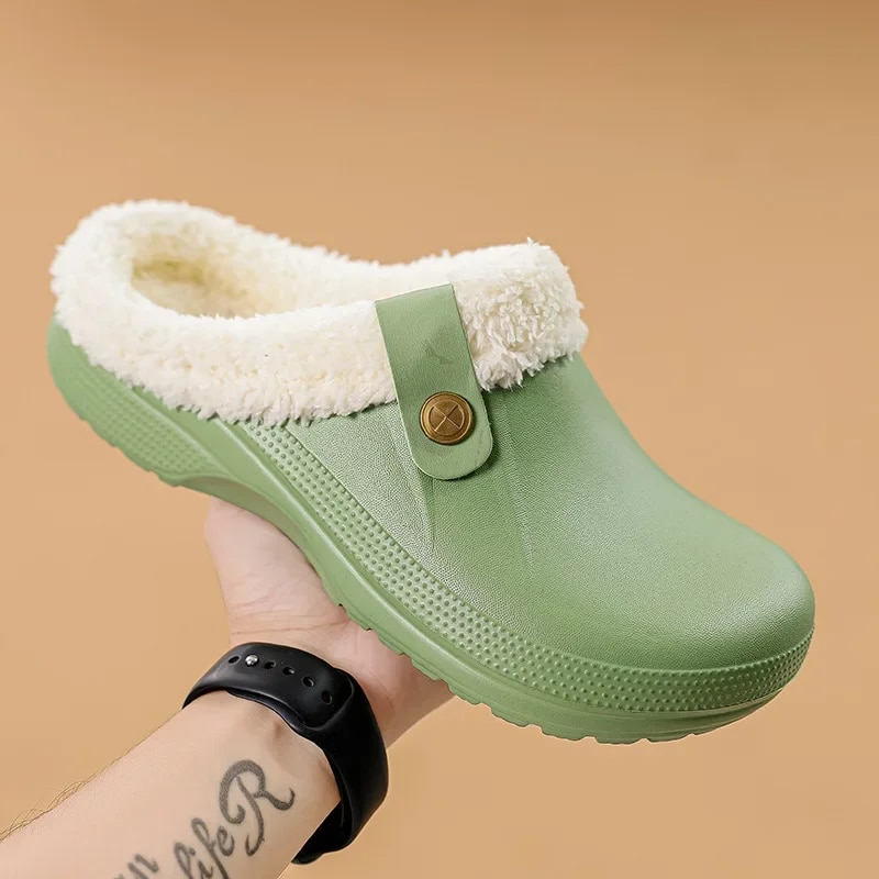 Women's Insulated Clogs with Soft Lining – Green