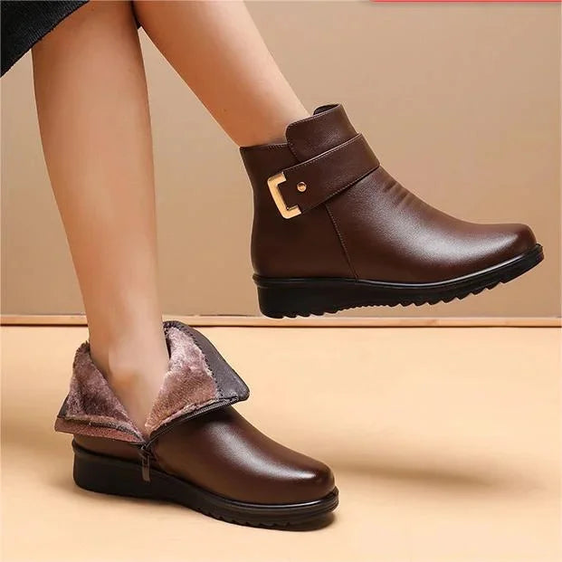 Women's Insulated Comfort Boots for Winter – Brown