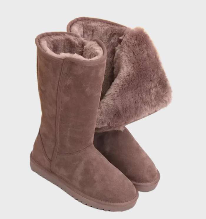 Women's Insulated Waterproof Boots with Zip – Brown