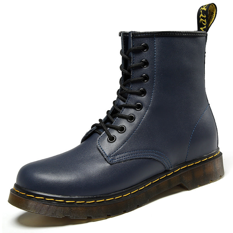 Women's Lace-Up Ankle Boots with a Sturdy Sole – Burgundy