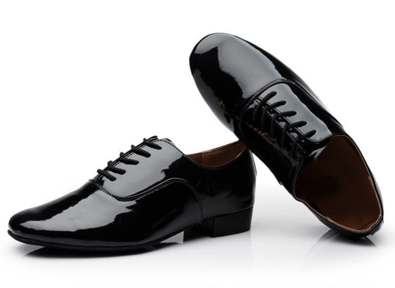 Women's Latin Dance Shoes with Soft Sole – Glossy Black