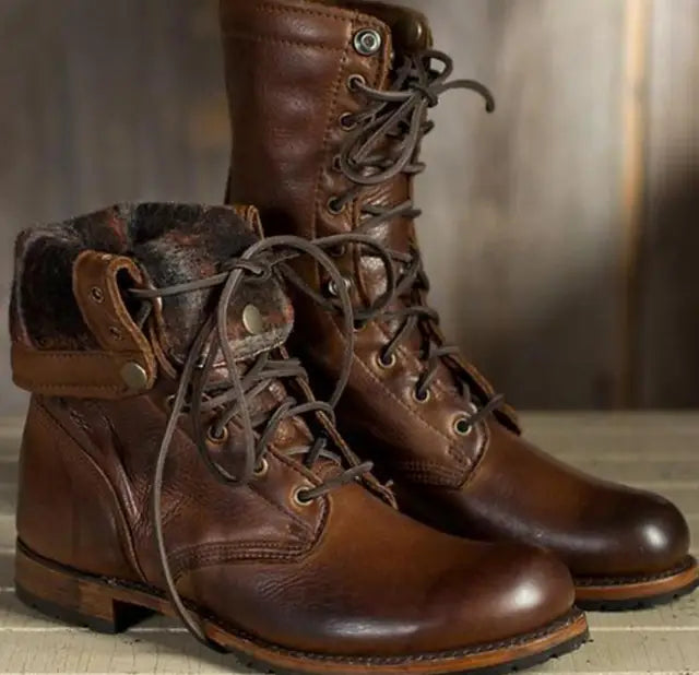 Women's Leather Boots with a Classic Design
