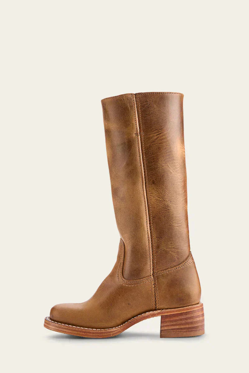 Women's Leather Boots with a Fitted Cut – Brown