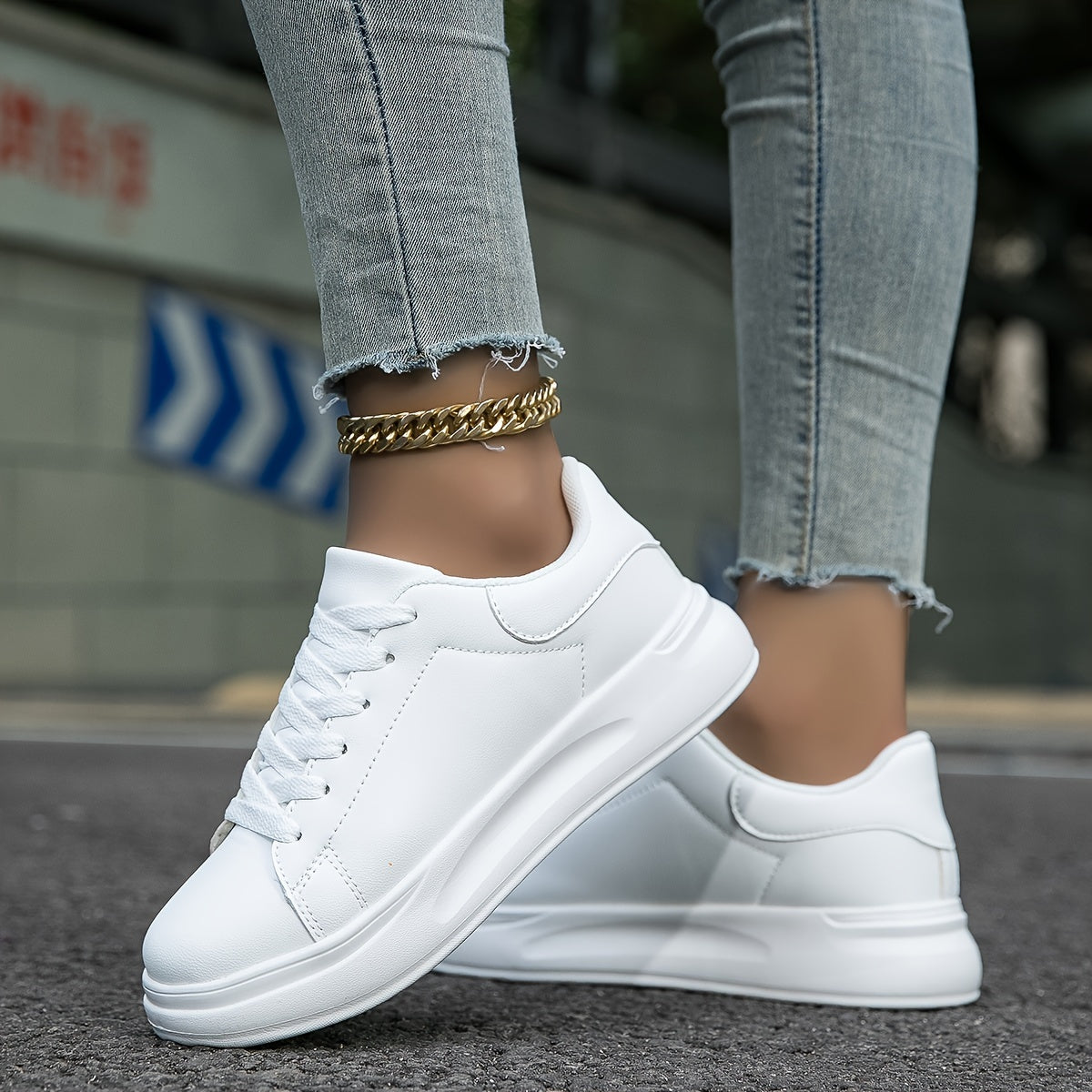 Women's Leather Sneakers, Lightweight and Stylish