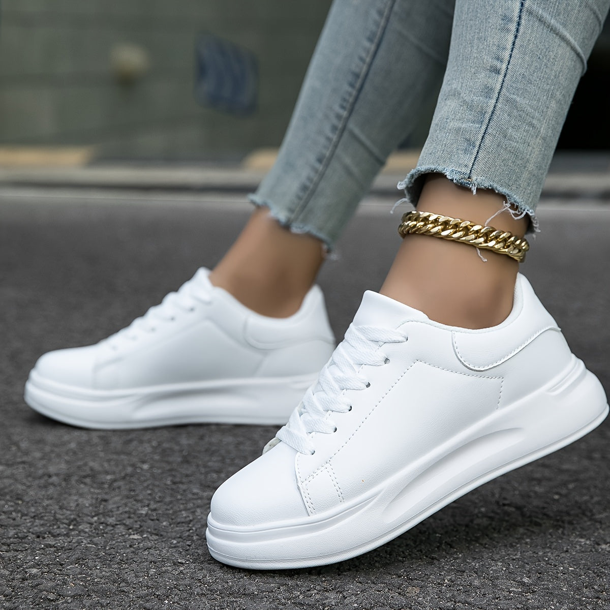 Women's Leather Sneakers, Lightweight and Stylish