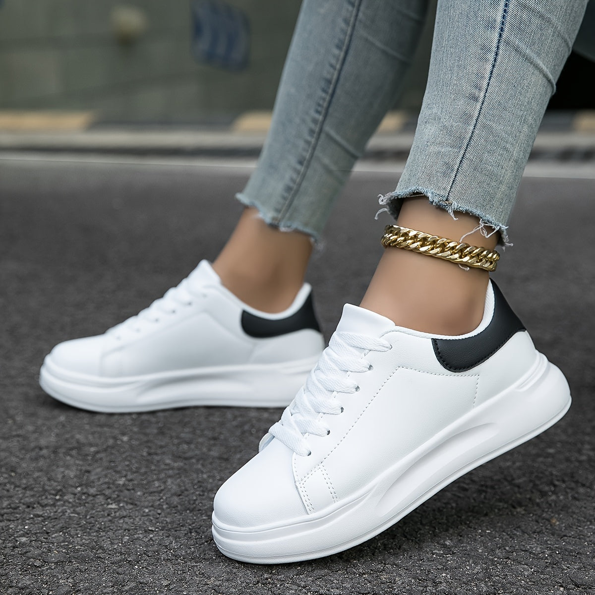 Women's Leather Sneakers, Lightweight and Stylish