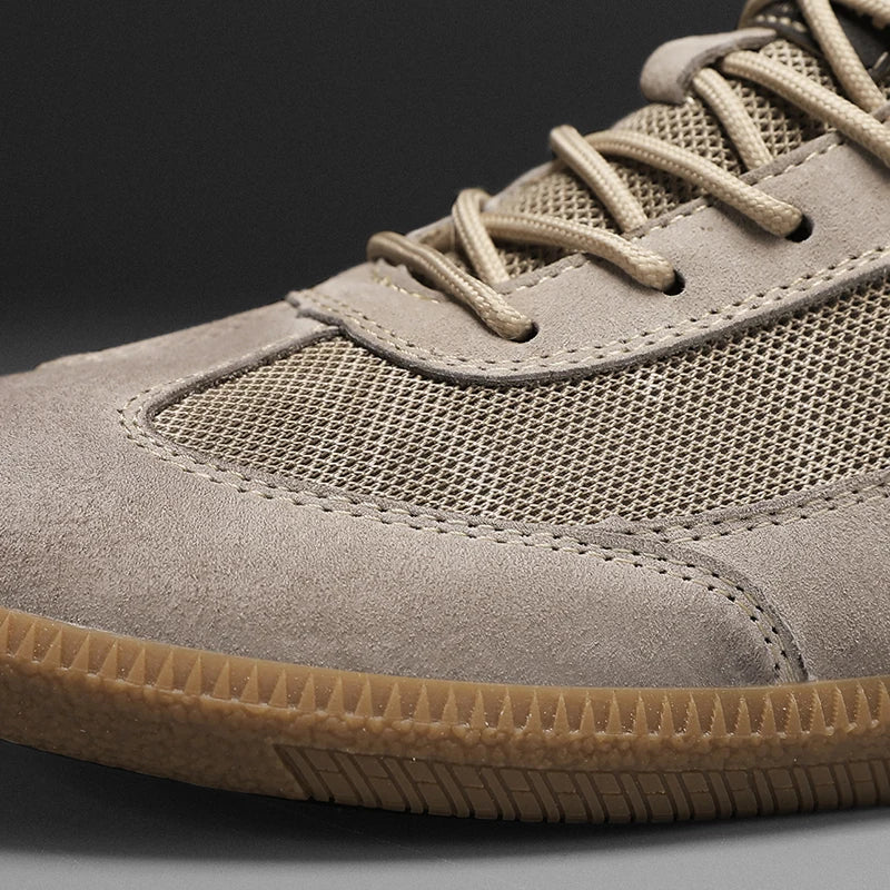 Women's Leather Sneakers in Italian Style – Beige