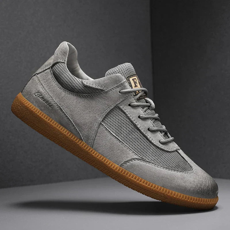 Women's Leather Sneakers in Italian Style – Grey