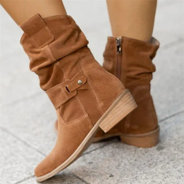 Women's Low Ankle Boots in Winter Style