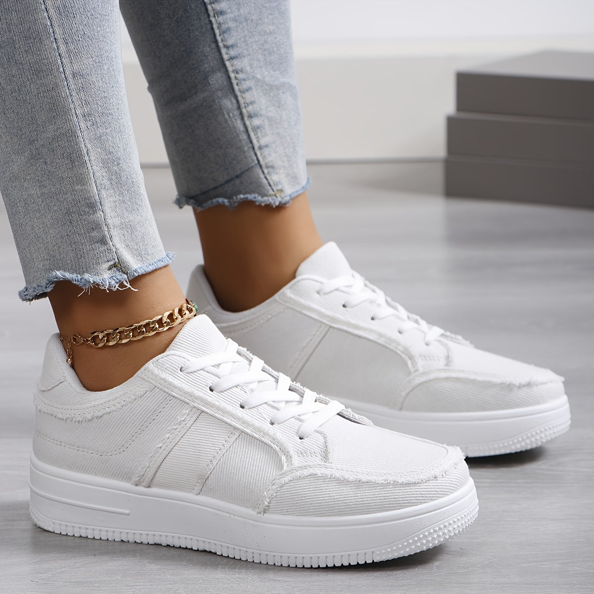 Women's Low-Top Sneakers, Breathable for Everyday – White