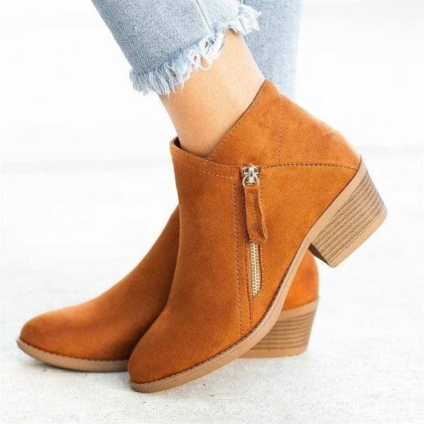 Women's Ankle Boots with Anatomical Support – Orange