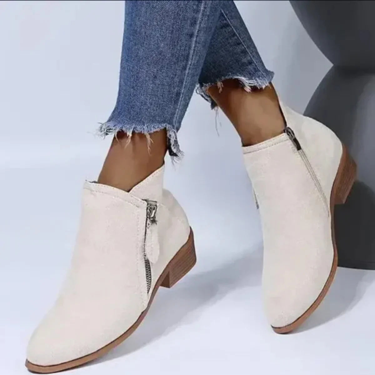 Women's Comfort Ankle Boots with Zip