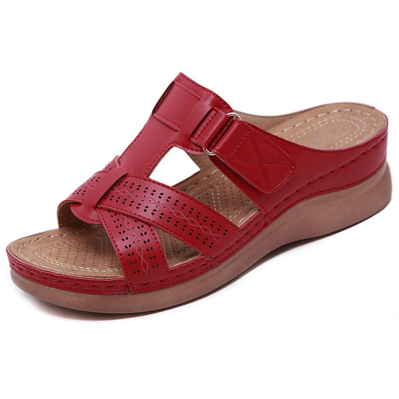 Women's Comfort Boho-Style Sandals – Red