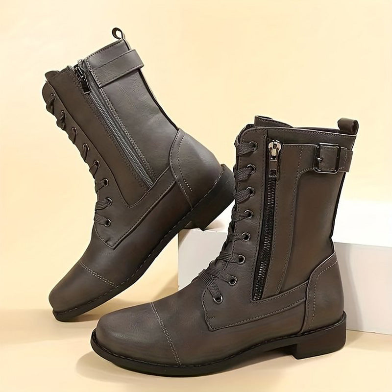 Women's Comfort Boots with an Elegant Design – Grey