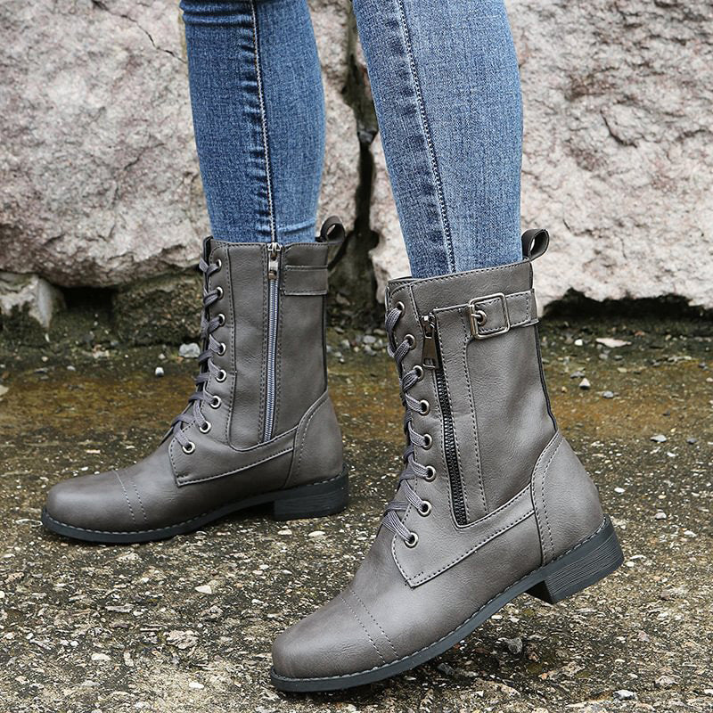 Women's Comfort Boots with an Elegant Design – Grey