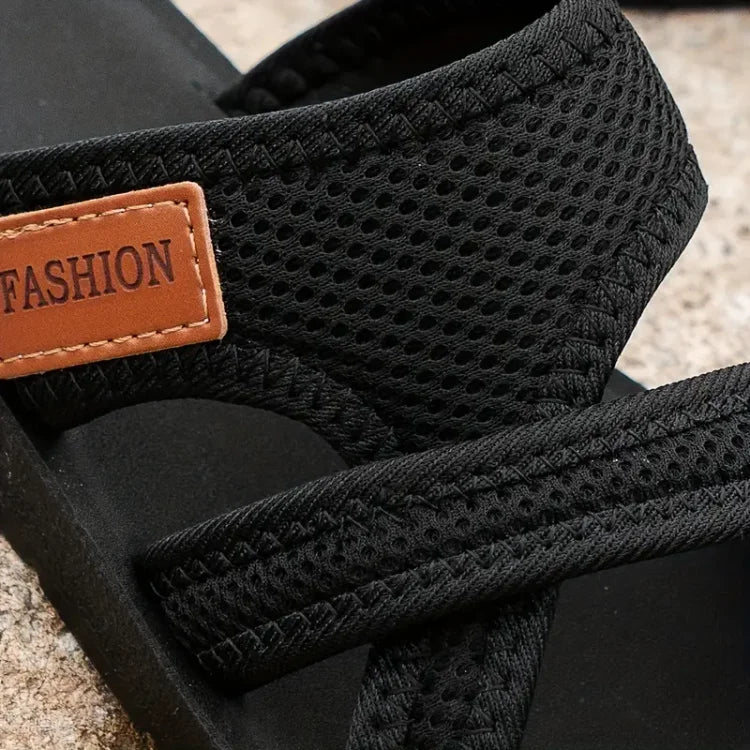 Women's Comfort Sandals with Adjustable Strap – Black