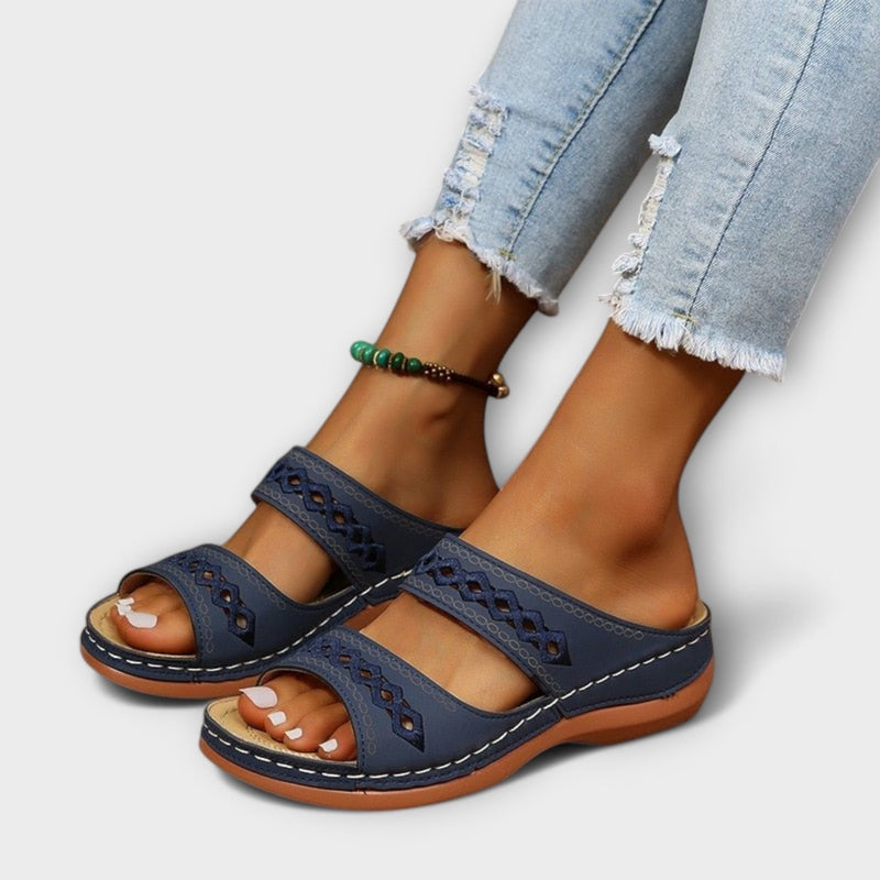 Women's Cushioned Sandals for Summer – Dark Blue