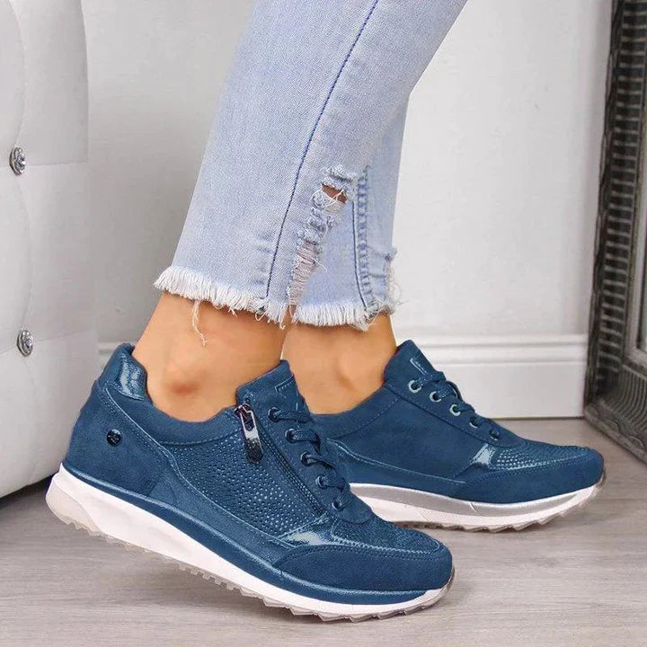 Women's Cushioned Sneakers – Blue