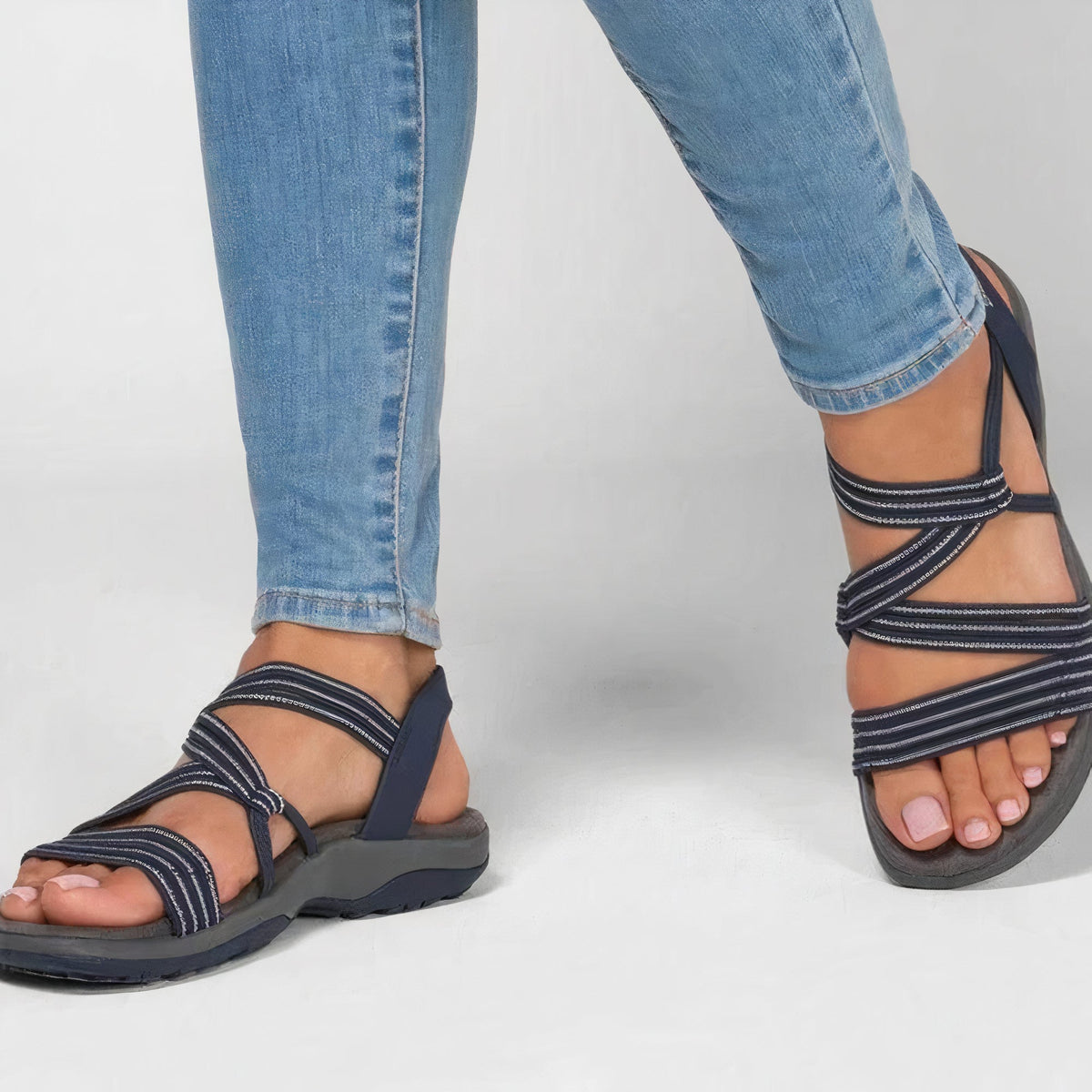 Women's Supportive Everyday Sandals – Black