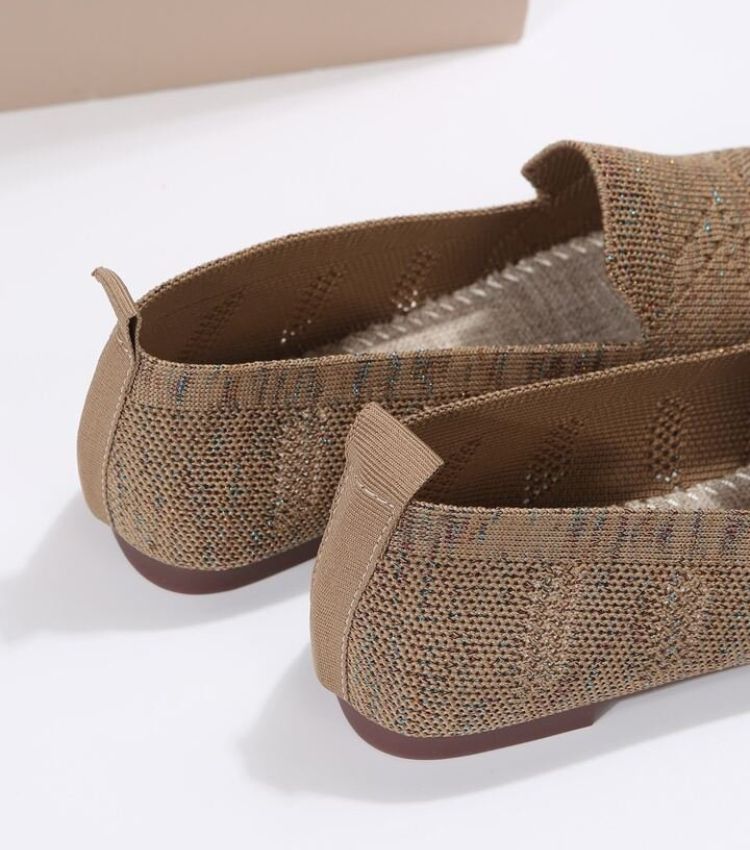 Women's Comfort Flat Shoes, Non-Slip – Khaki
