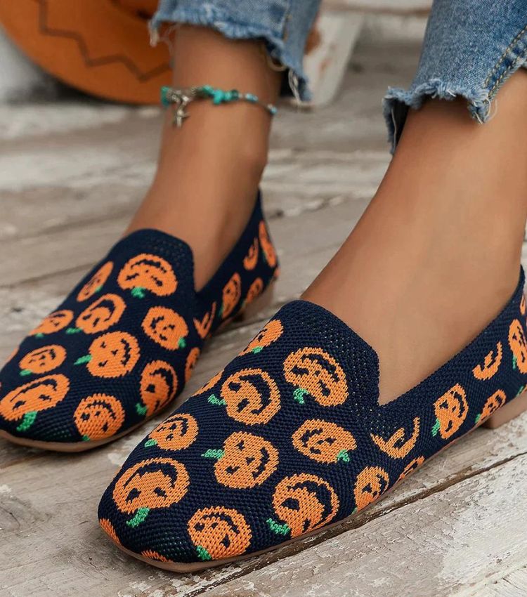 Women's Comfort Flat Shoes, Non-Slip – Pumpkin