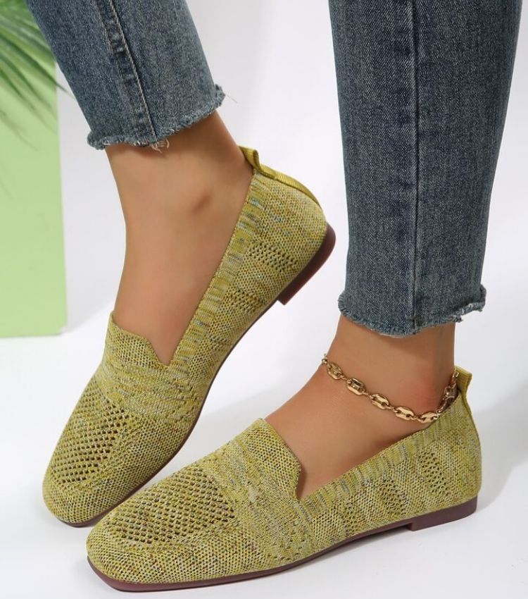 Women's Comfort Flat Shoes, Non-Slip – Green