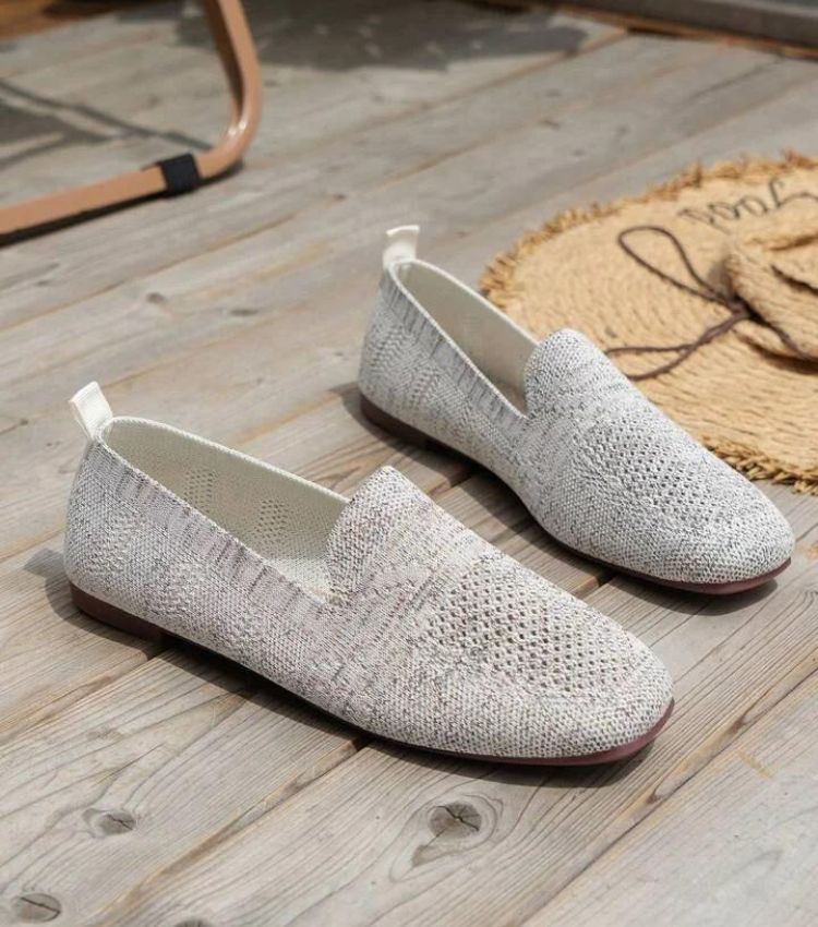 Women's Comfort Flat Shoes, Non-Slip – White