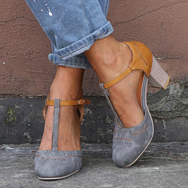 Women's Comfort Heeled Shoes – Grey