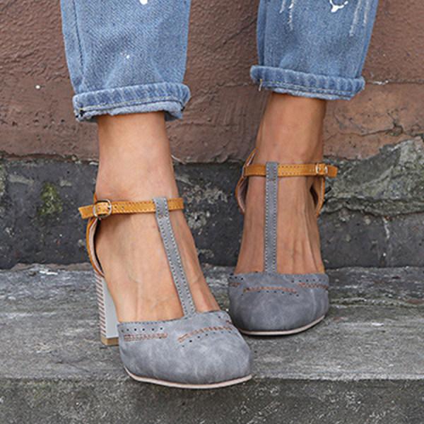 Women's Comfort Heeled Shoes – Blue