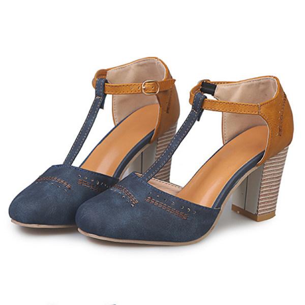 Women's Comfort Heeled Shoes – Blue