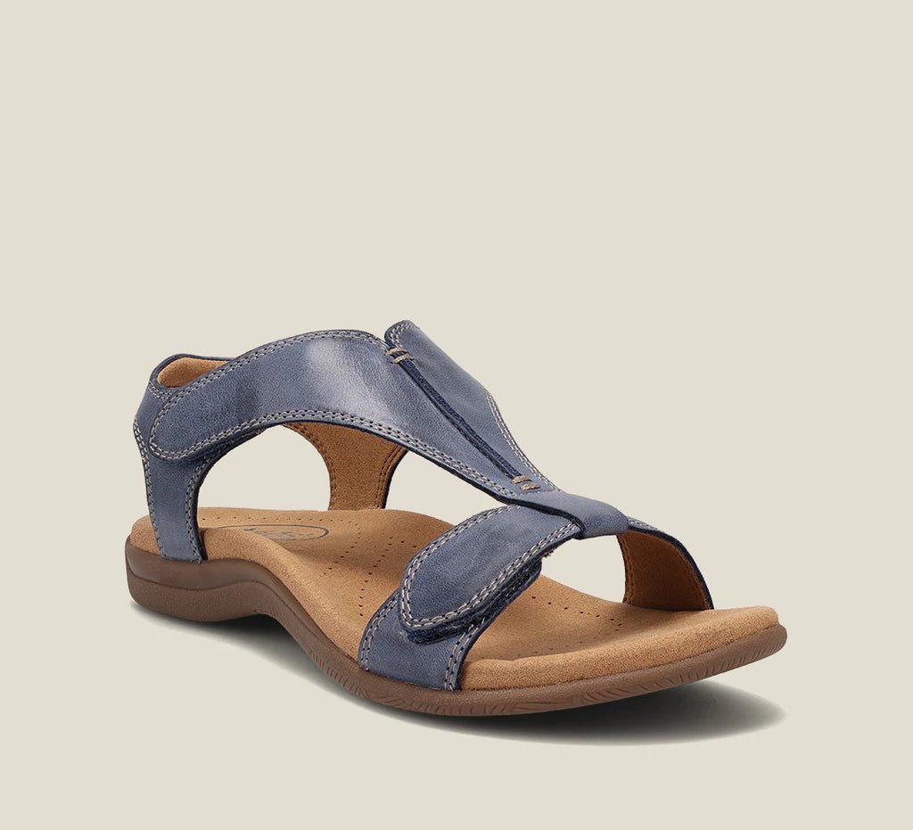 Women's Comfort Leather Sandals with Anatomical Insole – Blue