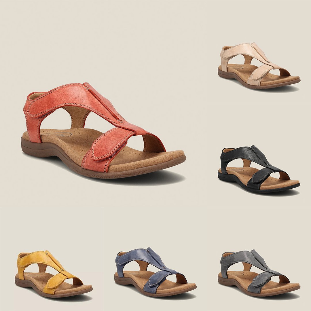 Women's Comfort Leather Sandals with Anatomical Insole – Blue