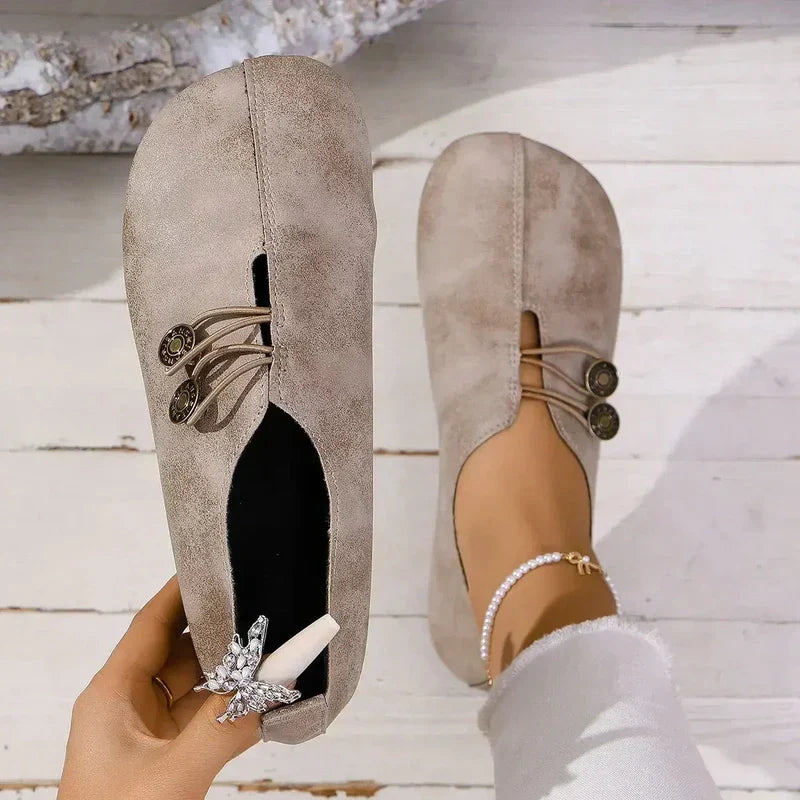 Women's Comfort Loafers, Soft and Elegant – Beige