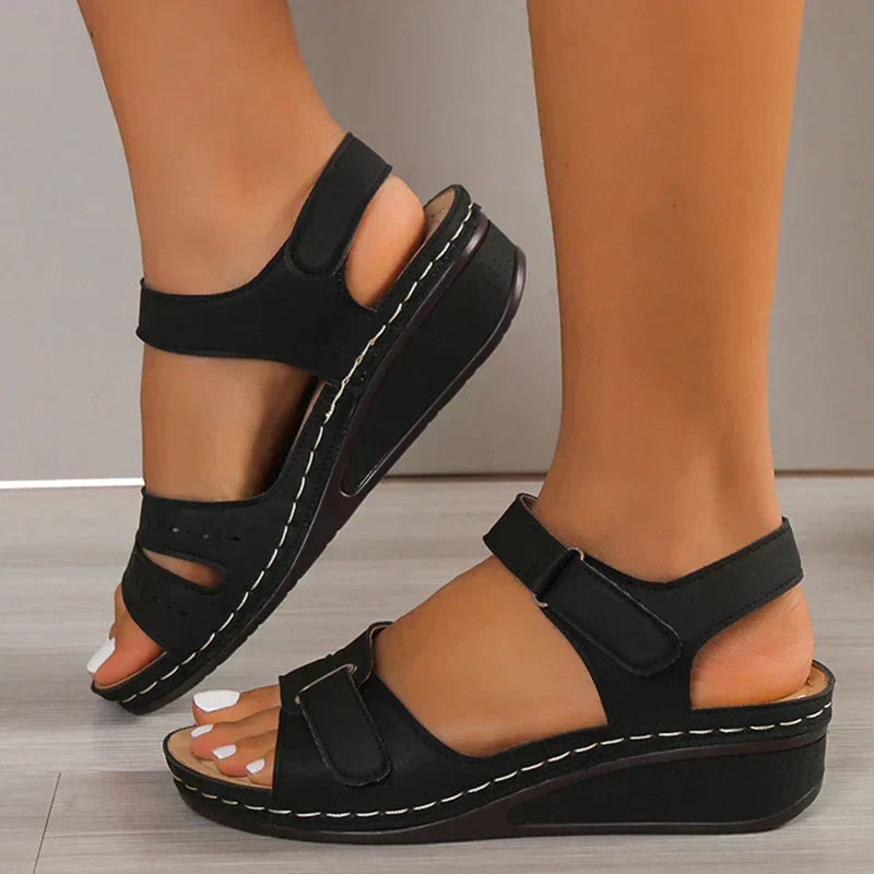 Women's Comfort Open-Toe Sandals – Black