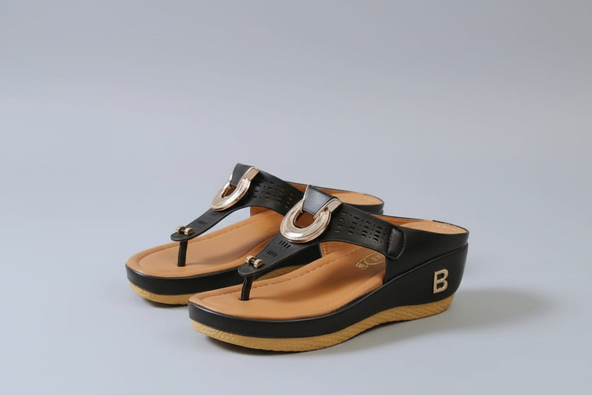 Women's Comfort Sandals for Summer Days – Black