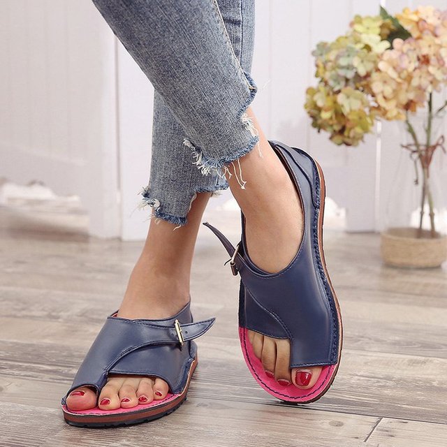 Women's Comfort Sandals in a Patchwork Design