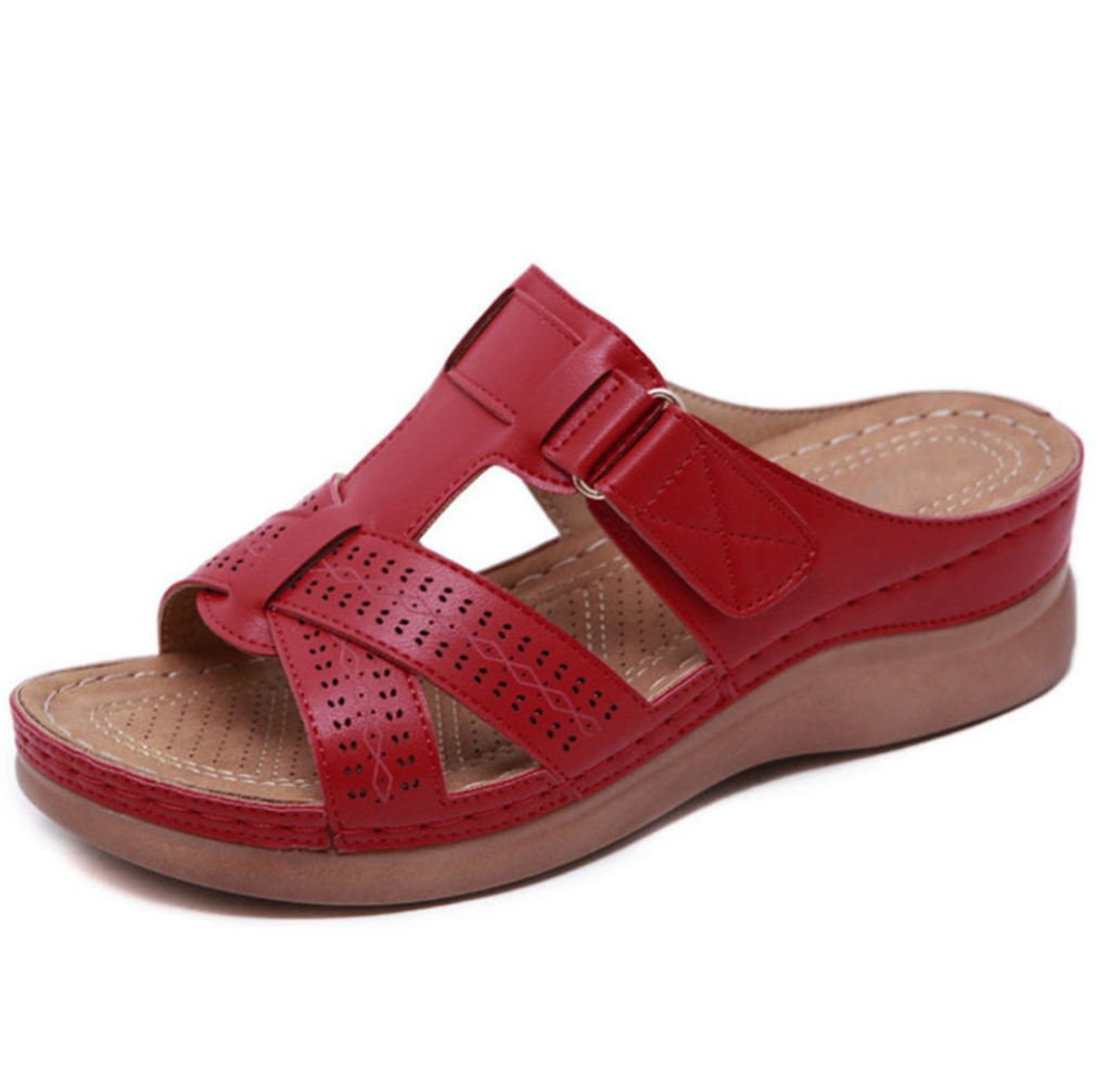 Women's Sandals with Anatomical Support – Red