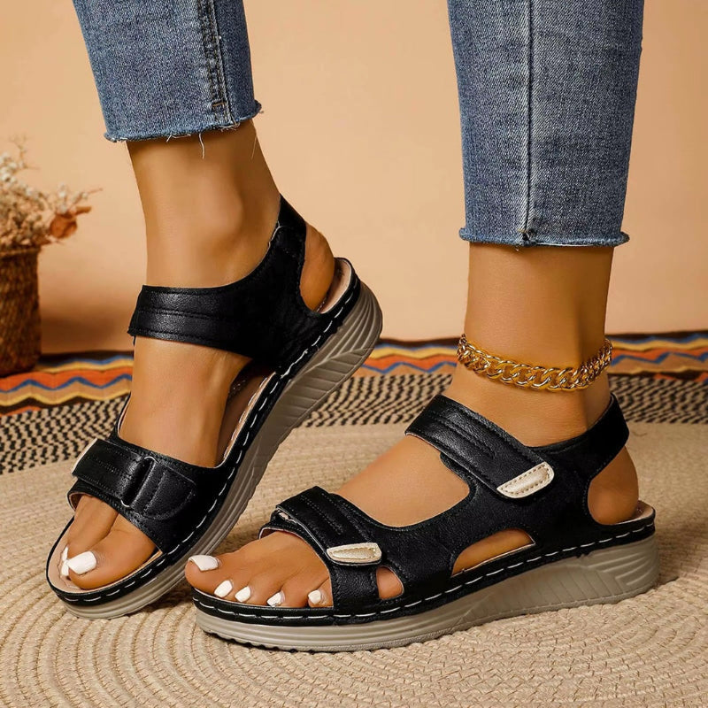 Women's Comfort Sandals with Arch Support – Black