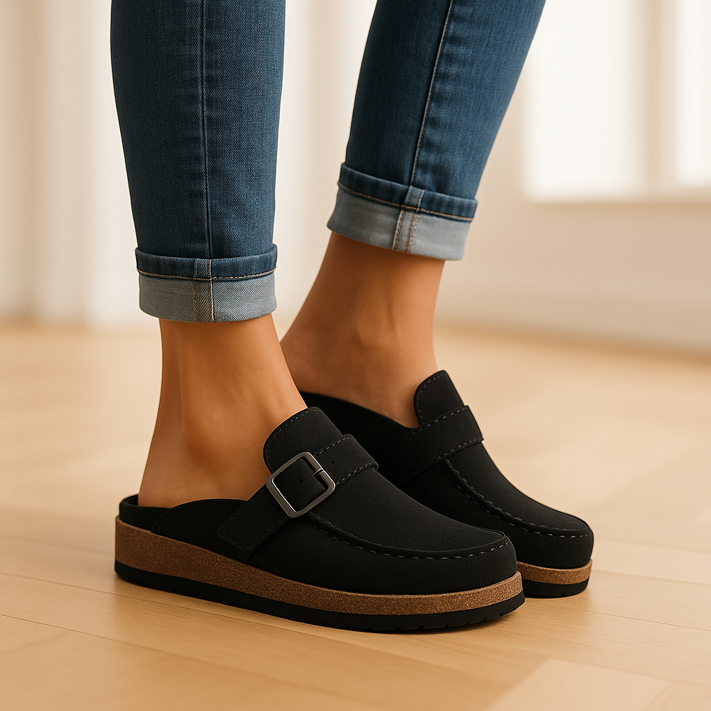 Women's Comfort Sandals with Ergonomic Insole – Black
