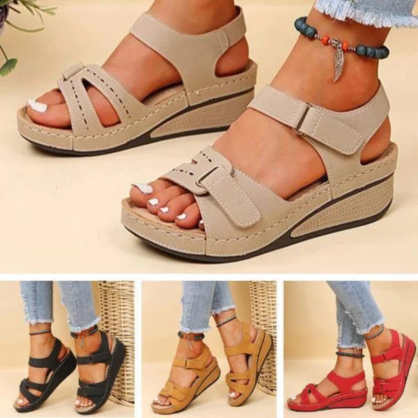 Women's Comfort Sandals with Gel Insole – Beige