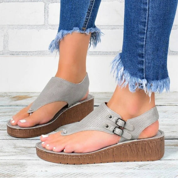 Women's Supportive Sandals with a Modern Look – Grey