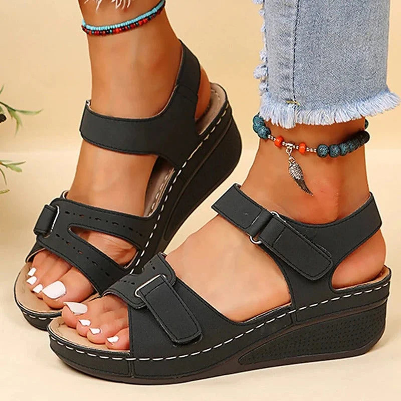 Women's Comfort Sandals with Soft Sole – Black