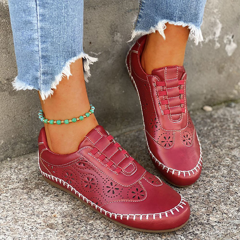Women's Comfort Shoes with an Openwork Pattern