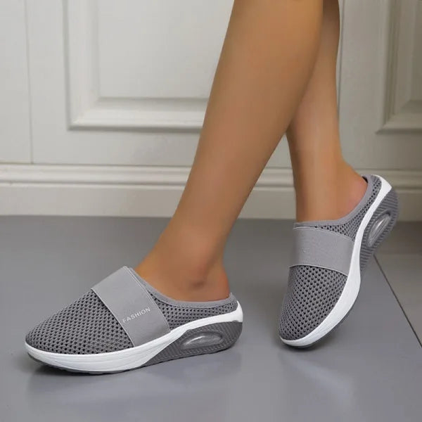 Women's Comfort Slides, Lightweight and Breathable – Dark Grey