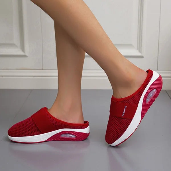 Women's Comfort Slides, Lightweight and Breathable – Red