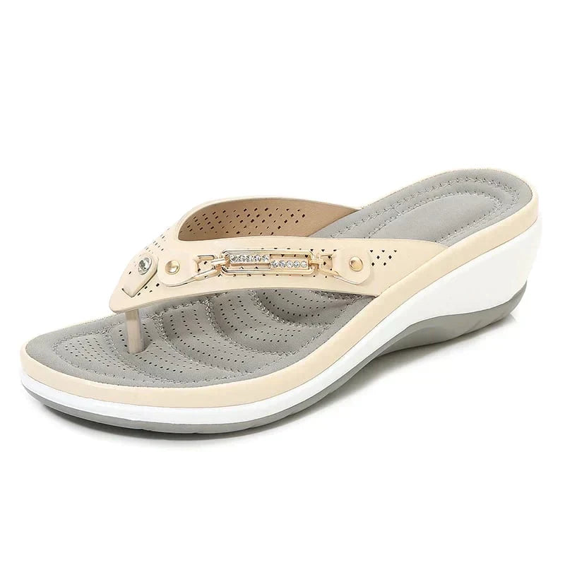 Women's Comfort Slides with Soft Sole – Beige