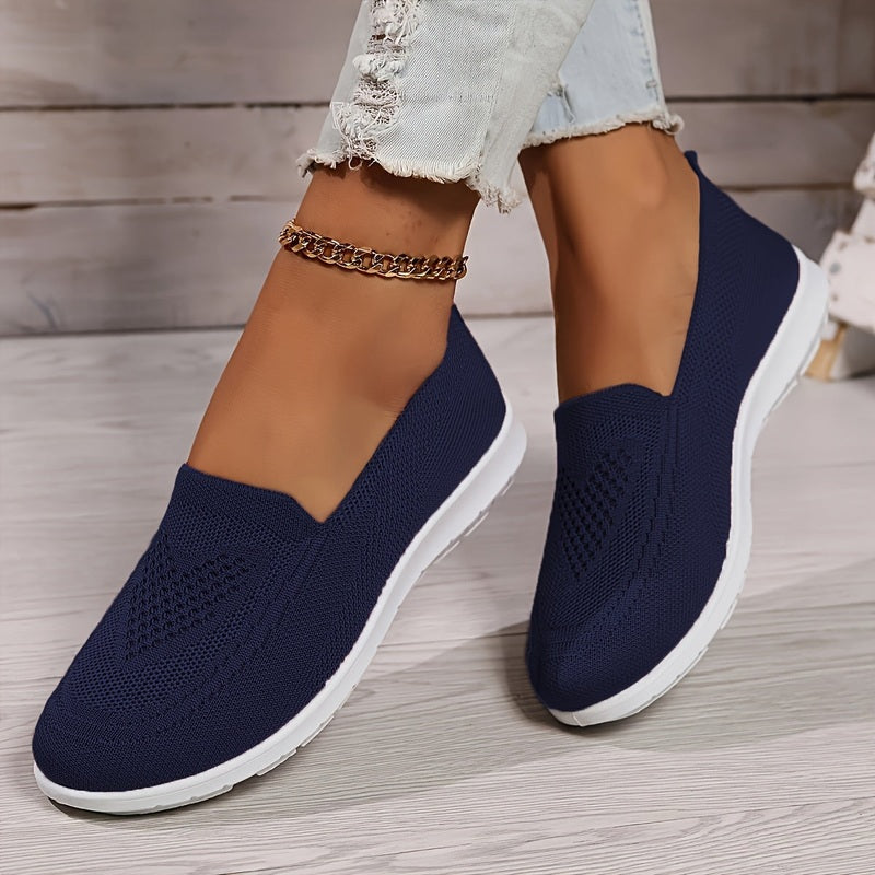 Women's Comfort Slip-On Flat Shoes – Navy