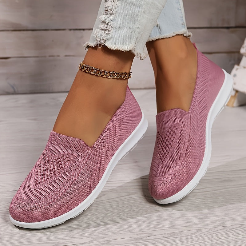 Women's Comfort Slip-On Flat Shoes – Pink