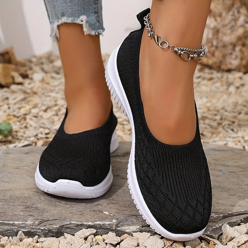 Women's Comfort Slip-On Shoes, Lightweight and Breathable – Black